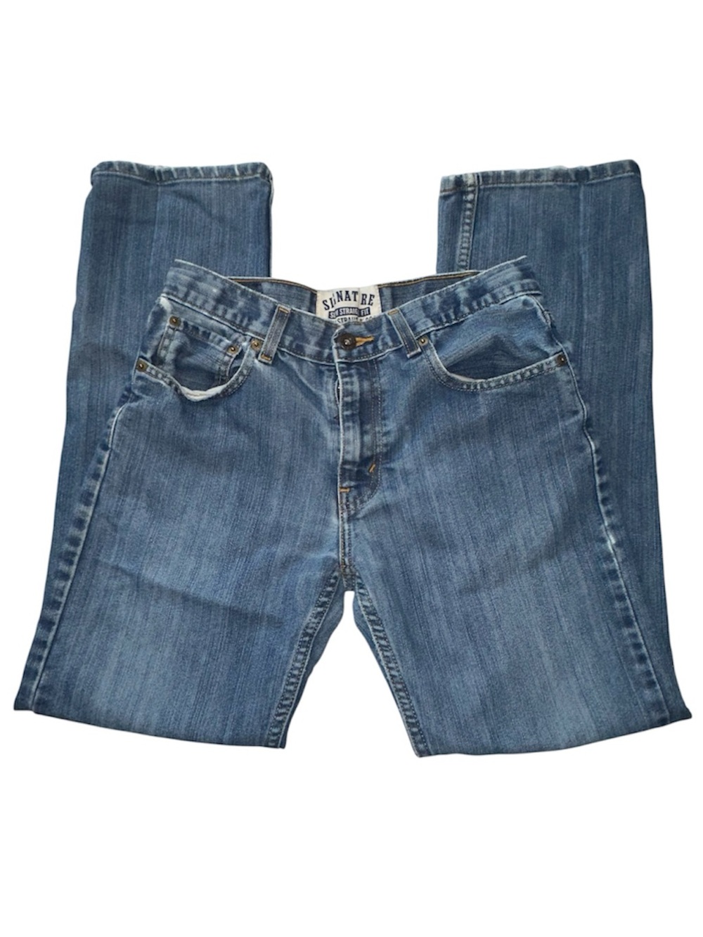 Signature Men’s Straight-Leg Blue Denim Jeans